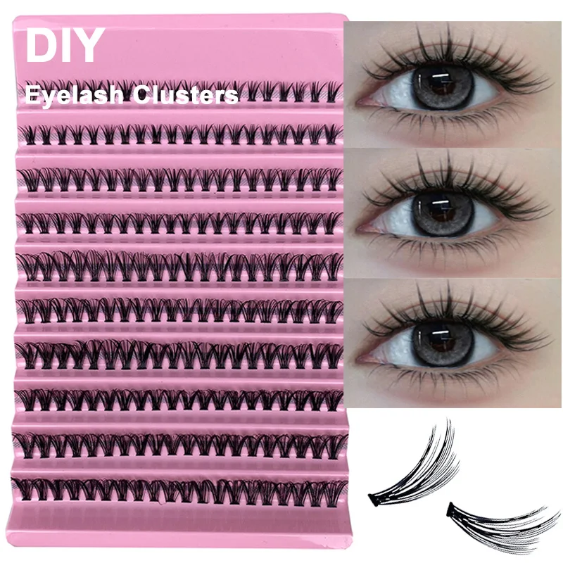 200/120 stücke Cluster Wimpern 8-16mm DIY Wimpern Verlängerung Russische Rolle Individuelle Lash Volumen Wimpern Bundles natürliche Make-Up-Tools