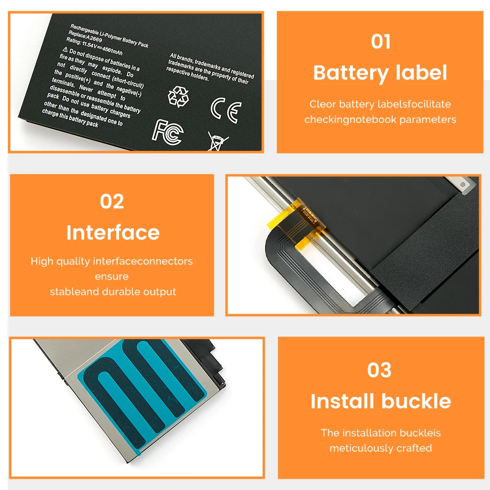 Imagem -04 - Bateria do Portátil para Apple Macbook Air 13 m2 A2681 2023 Ano 11.54v 52.6wh 4561mah Entrega Rápida Novo