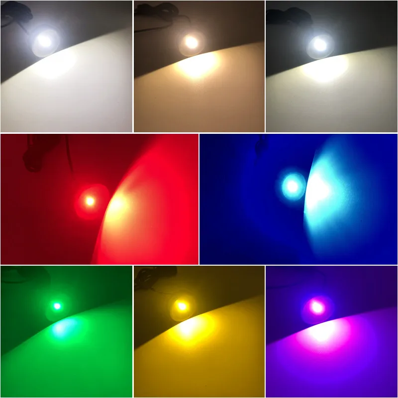 LED USB cabinet lamp 3w 5V RGB with controller spotlight downlight jewelry show ceiling light lamp 2PIN 1 recessed usb lights