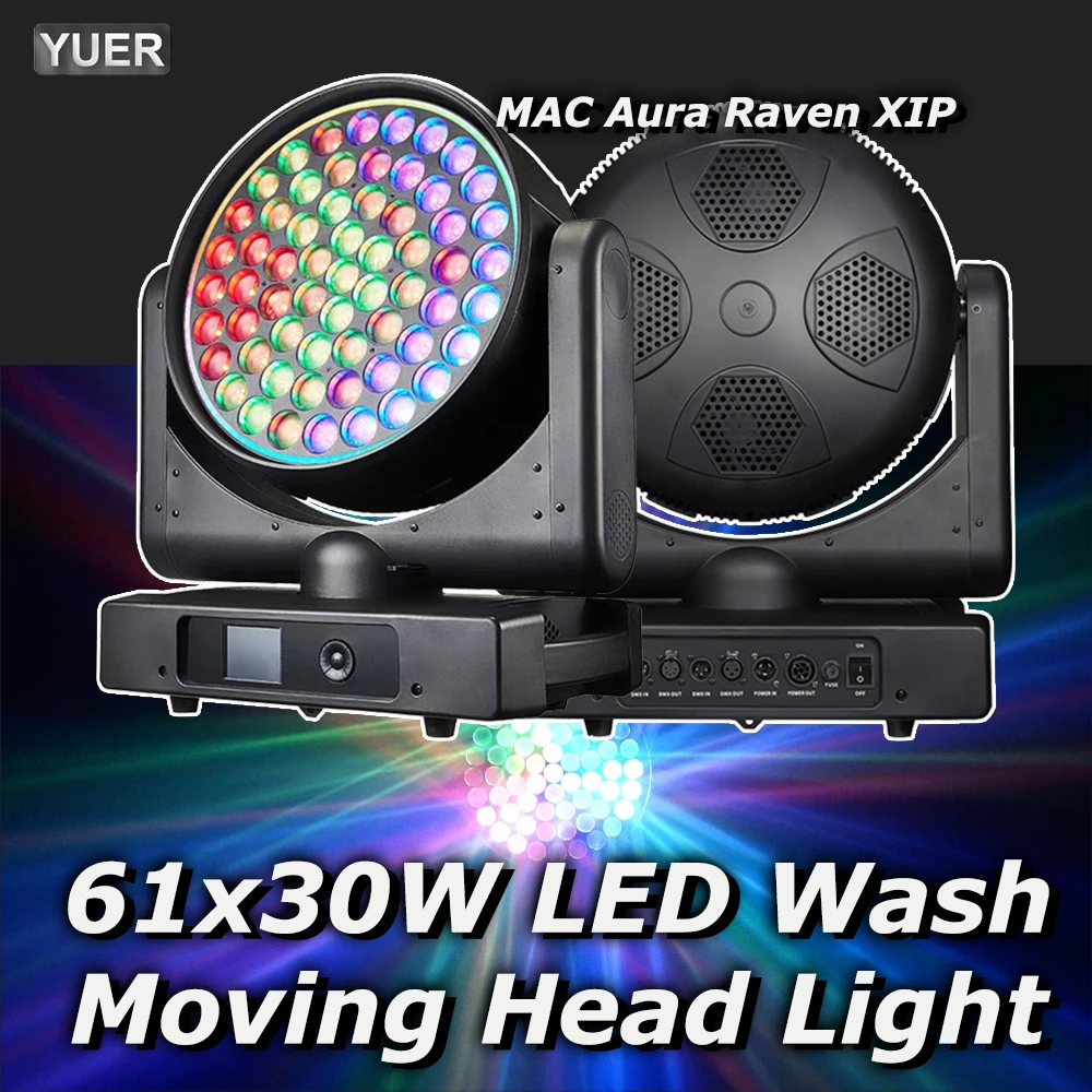 

Новый объектив 61X30W LED RGBW Zoom Moving Head Wash Light с кольцевым точечным контролем CTO Beam Effect для DJ Disco Bar Stage Light YUER