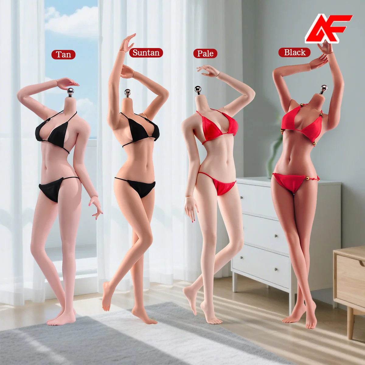 ANT T303 1/6 Scale Female Makeup Seamless Body With Undetachable Feet 12'' Large Bust Super Flexible Action Figure Doll Toys