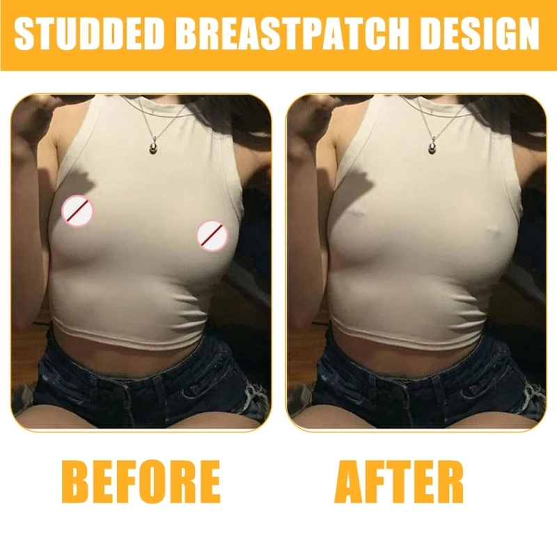 Womens Nipple Cover Pasties with Piercing Lingerie Carnivals Raves Party Sticky Bras Chest Sticker Intimates Accessories image 3