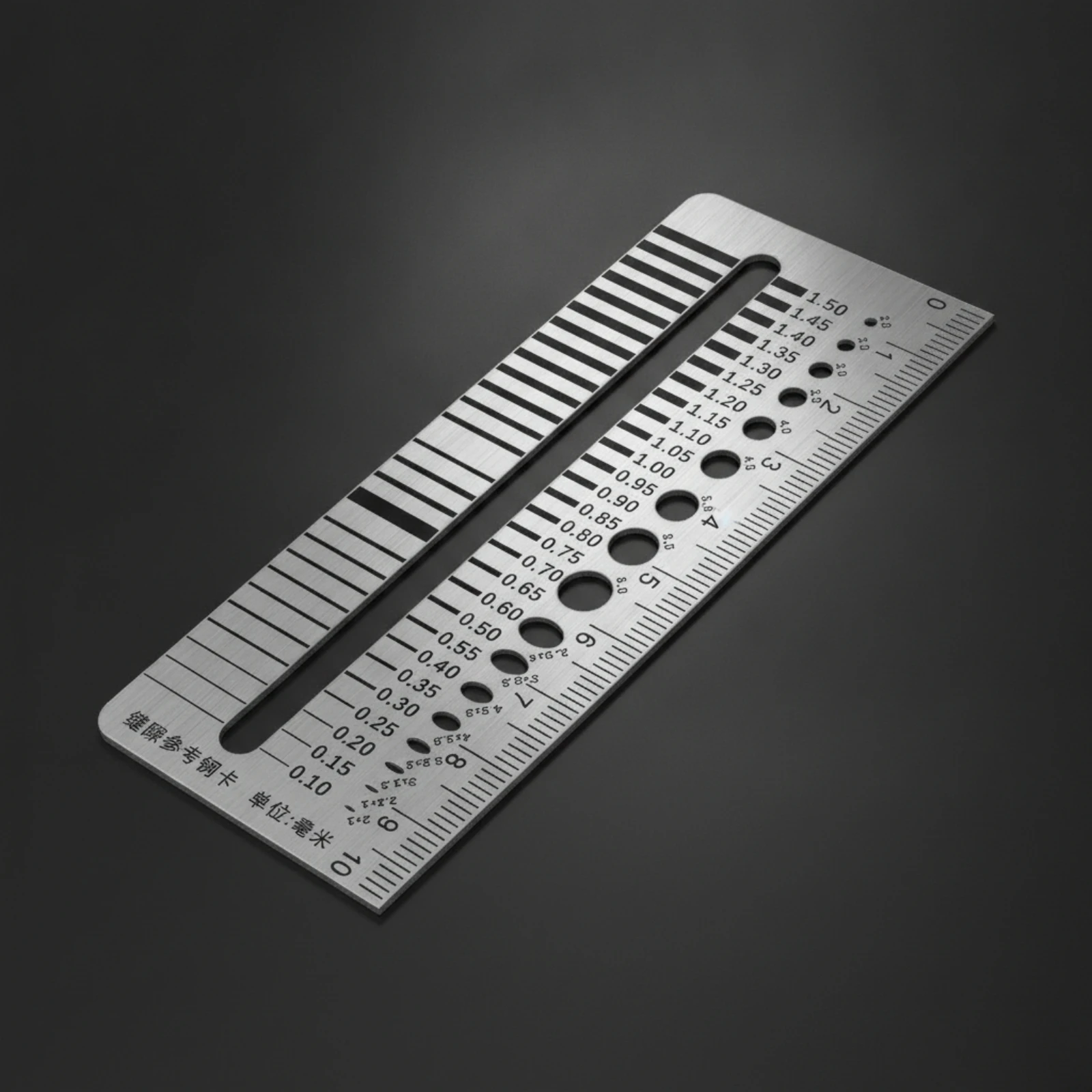 Clearance Gauge Card Stainless Steel Clearance Gauge with Reference Scale Tool Precision Exact for Inspectors, Maintenance