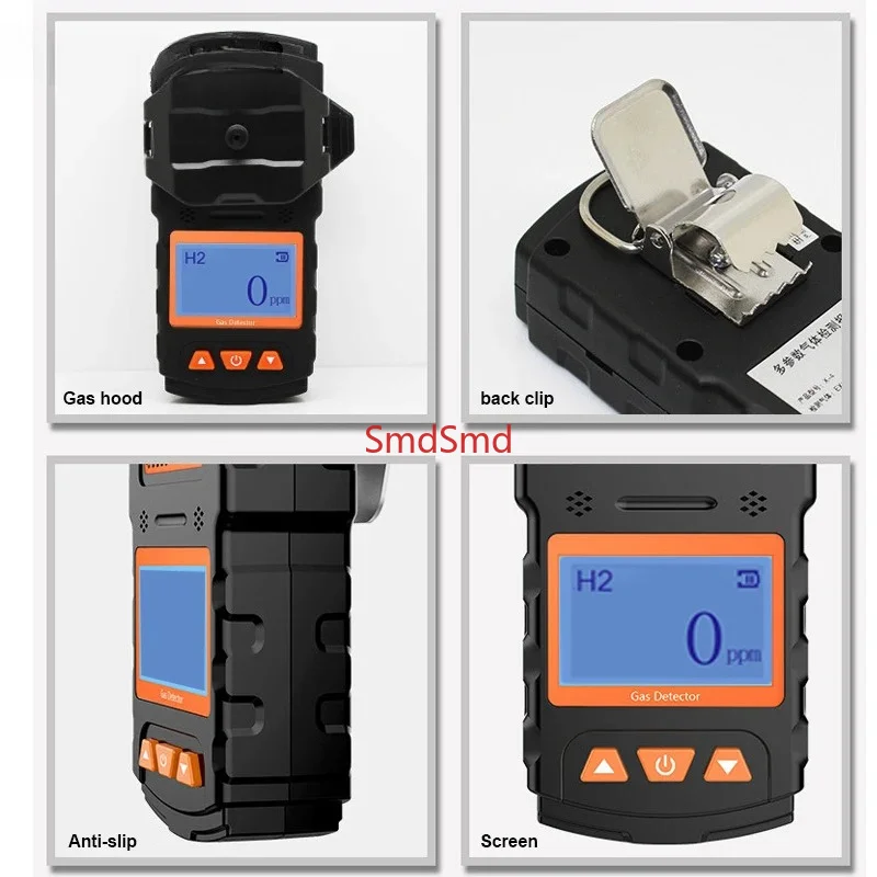 NORM Professional Portable Industry Digital LCD Gas Detector Ammonia Chlorine Ethanol Hydrogen Sulfur Dioxide HCl NO NO2 Meter