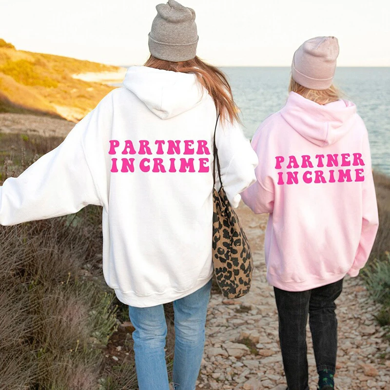 Matching Best Friend Hoodies Gift For Her Hoodies Fashionable Fashionable Hoods