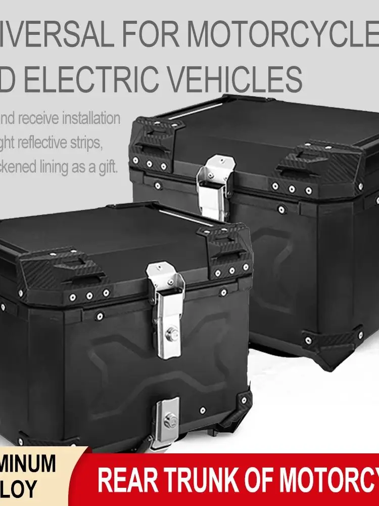 45L/55L Genera Motorcycle Top Aluminium Motorfiets Kofferbak Helm Box Waterdichte Motor Staart Doos Bagage Opbergkoffers - afbeelding 2