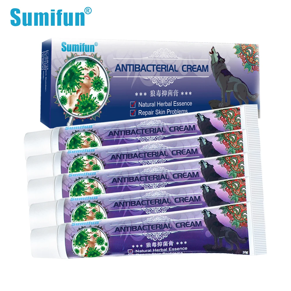 

5/10Pcs Sumifun Wolf Poison Against Psoriasis Cream Antibacterial Ointment Eczema Skin Herbal Essence Repair Chinese Medicines