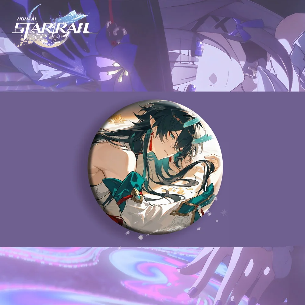 Honkai Star Rail Anime Badge Pins Game Brooch Cartoon Collection Backpack Clothes Decoration Gift for Fans Cosplay Accessories view 2