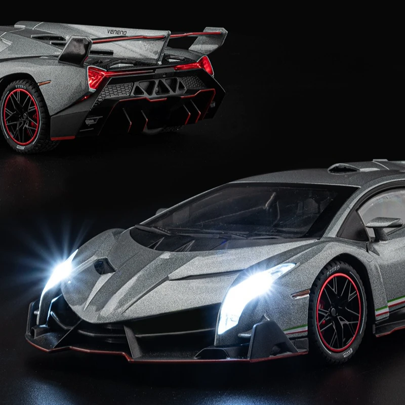 1:24 Veneno Car Model Simulation Sports Car Diecast Alloy Car Model For Gift Collection Ornaments view 4