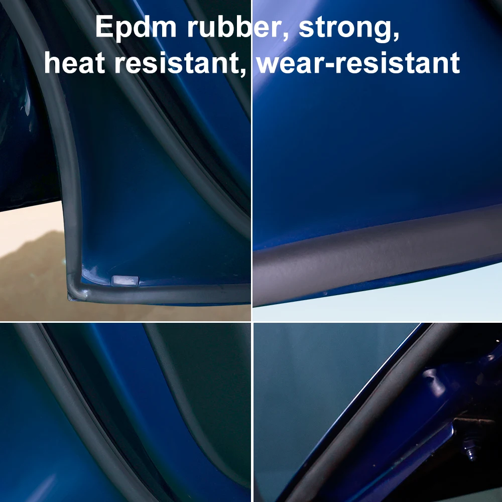 For Tesla Model Y 3 Car Door Seal Kit  A B Pillar Auto Trunk Hood Soundproof Rubber Weather Strip  Noise Reduction Kit
