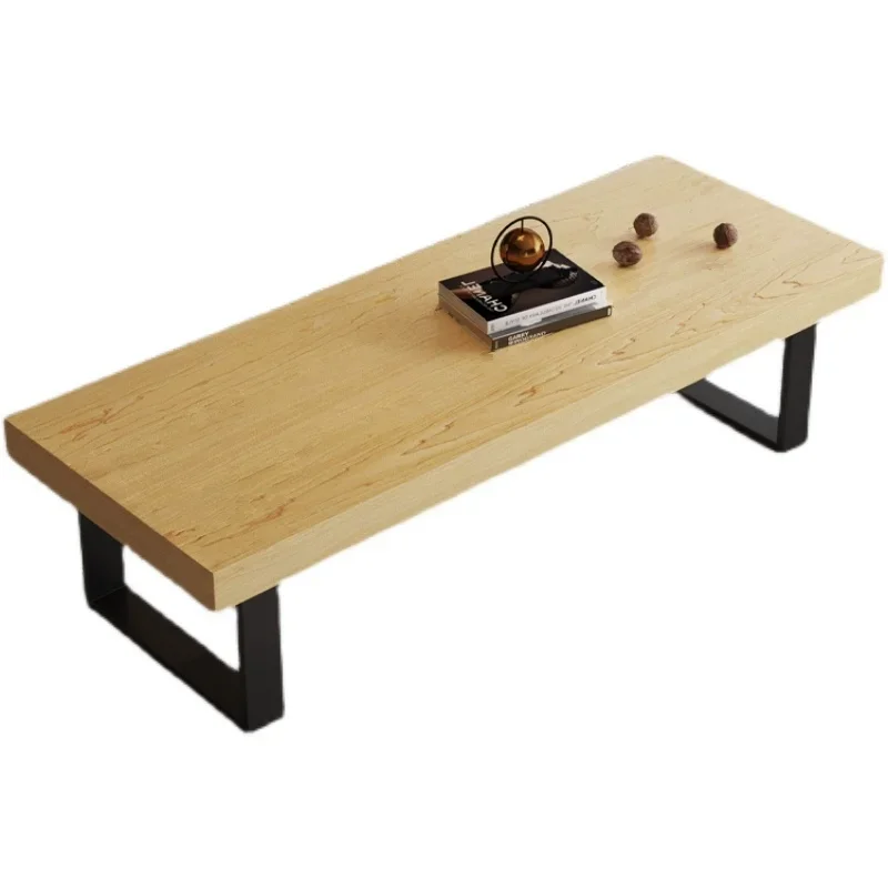 Premium Log color coffee table living room household rectangular modern simple table wooden solid wood