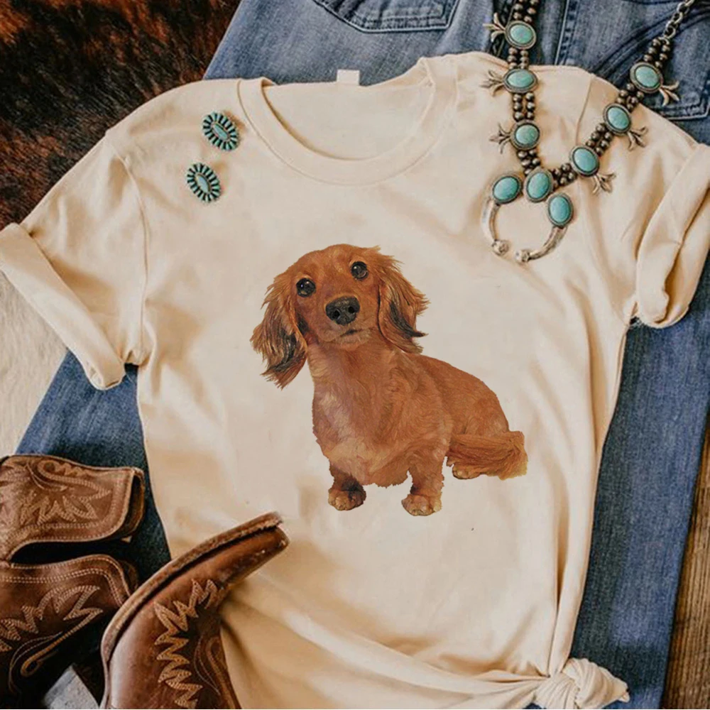 

Dachshund Tee women Y2K Japanese Tee girl manga clothes