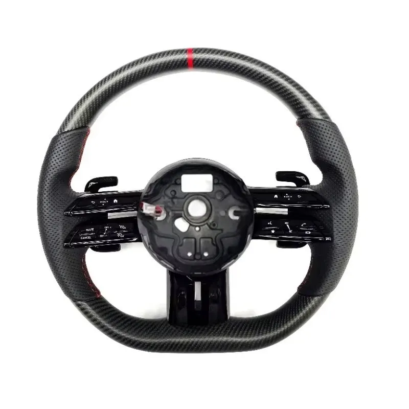 Customizable Carbon Fiber Steering Wheel Superior Hand Feel Sweat Absorbent and Shock Absorption for Sporty Driving Experience
