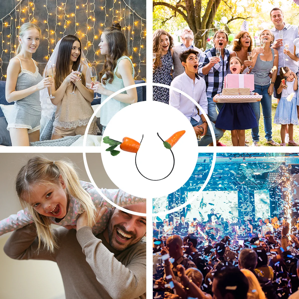 

Woman Hair Hoops Carrot Decorative Design Soft Fabric Comfortable Wear Ideal for Halloween Party Festival Fun Mood Booster