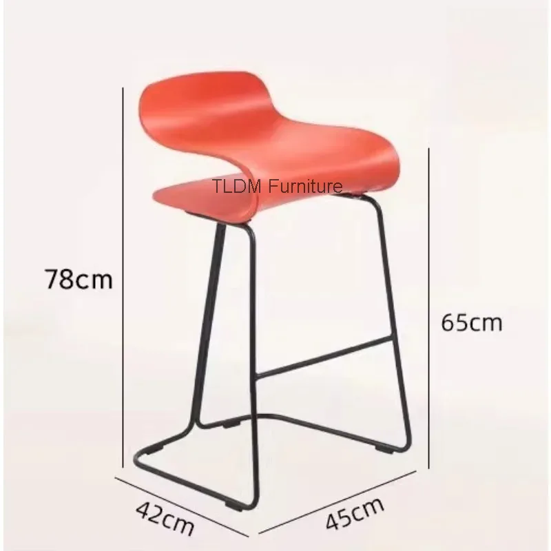 Contemporary Seating for Kitchen Island & Home Bar Modern Bar Stools with Curved Stylish Seat and Metal Frame