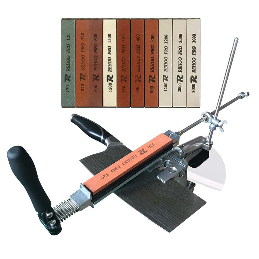 

Rehoo Pro Rh006 2022 Newest Hot Selling Professional Knife Sharpener Gift Four Sharpening Stones Matching Recommendation