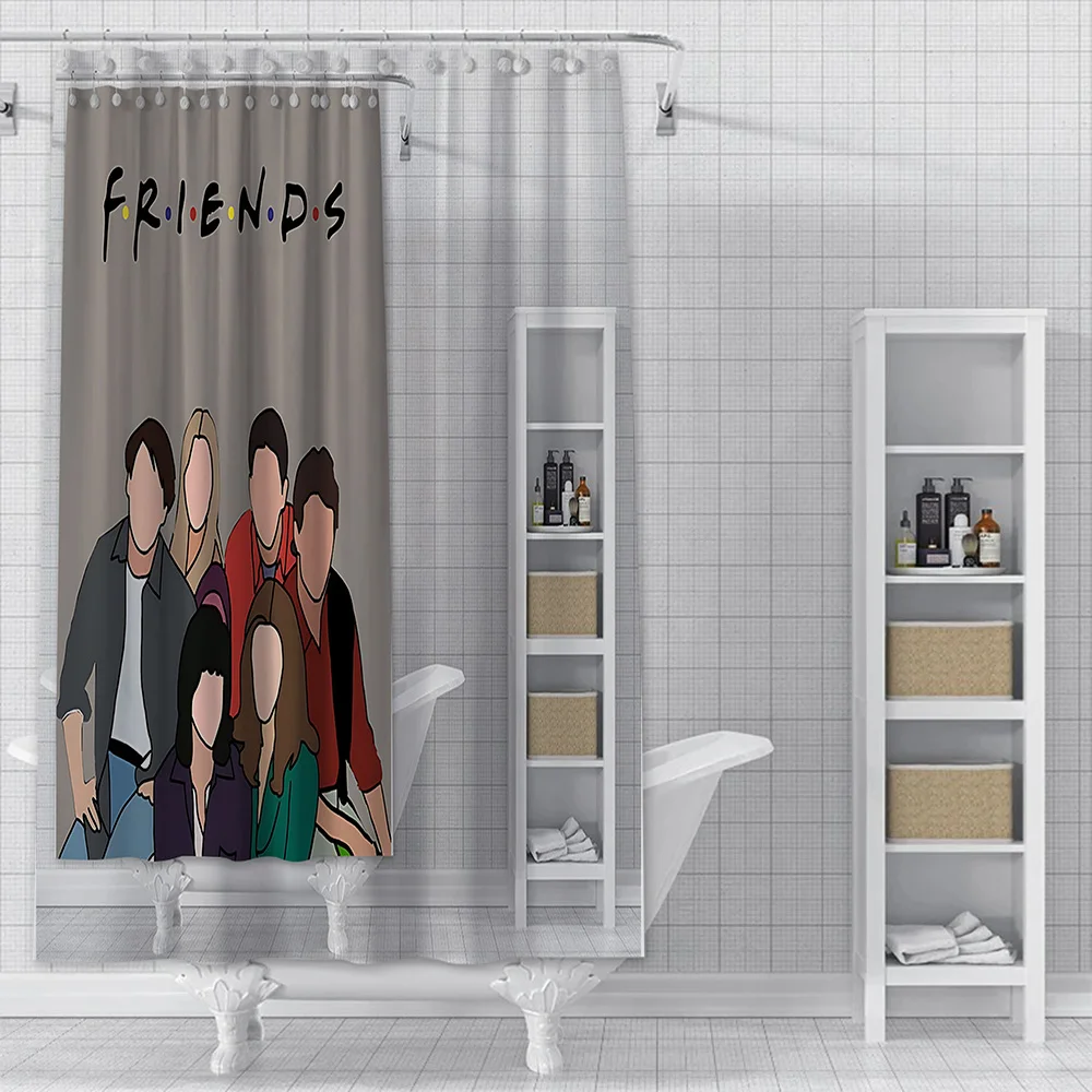 Friends Tv Show Shower Curtain Waterproof Polyester Fabric Paint Colorful Bath Curtains Home Bathroom Decor Curtain With Hook