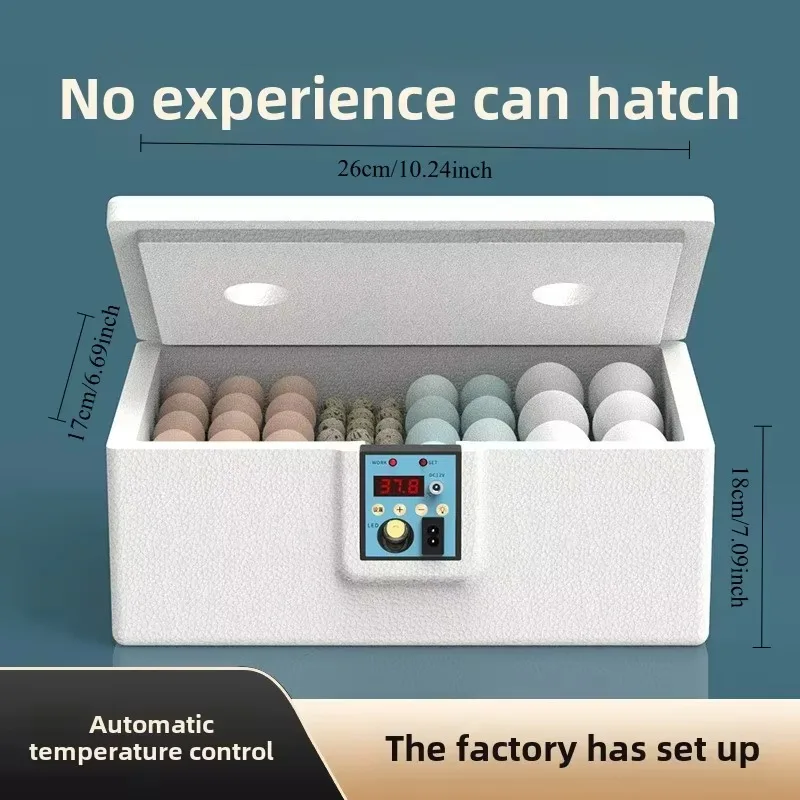 Poultry Incubator Bionic Waterbed and Incubator All-in-One Machine Thermostatic Incubator Manual Turnover USB Duck Goose Quail