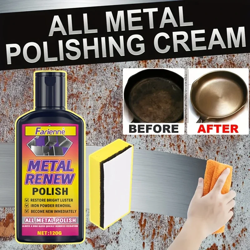 

Stainless Steel Polishing Paste - Multi-purpose Metal Repair Wax for Cars, Motorcycles, and Kitchenware - Polishing Wax Kit