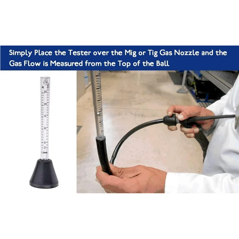ABAE-For Mig/Tig Welder Parts Argon Gas Flowing Meter Tester Detector Measurement Scale Torch Testing Tool