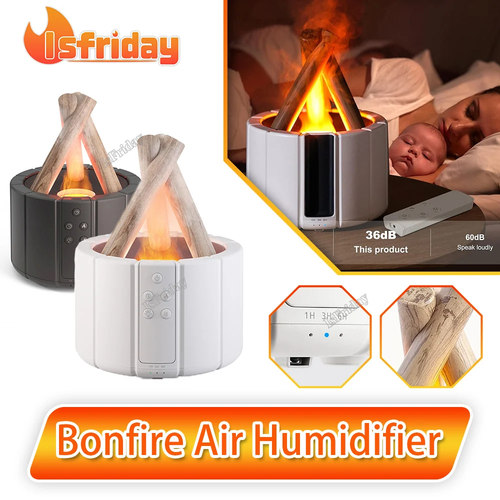 Humidificador de niebla fría portátil, purificador de aire, luz nocturna deslumbrante, capacidad USB, escritorio