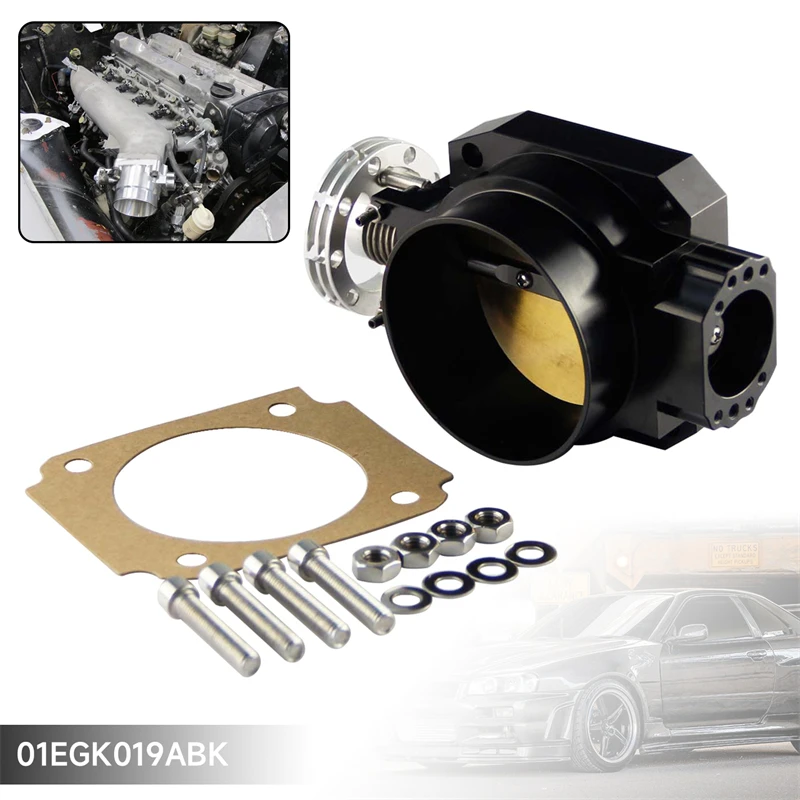 

3.15" Throttle Body 80MM Q45 Intake Manifold Fit For Nissan Skyline R33 R34 RB25DET RB26DET Black/Sliver/Blue