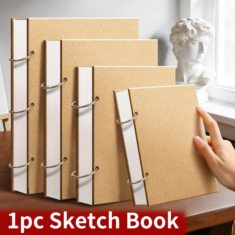 1pc Marie's Sketchbook 4 Sizes 32K/A5/16K/A4 160gsm/90lb, Travel Thick Paper for Drawing, Sketching, for Artists and Adults