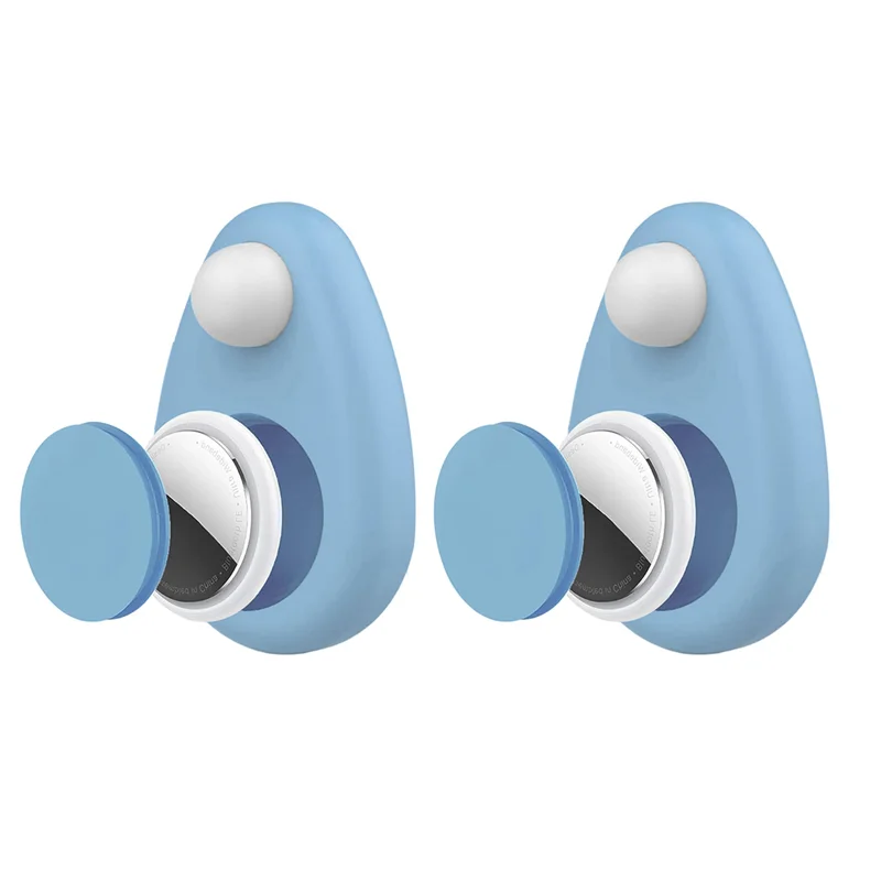 SQPP-2X ที่ใส่ซิลิโคนกันน้ําสําหรับเด็กสําหรับ Airtag GPS Tracker Case พร้อมหมุดความปลอดภัยสีน้ําเงิน