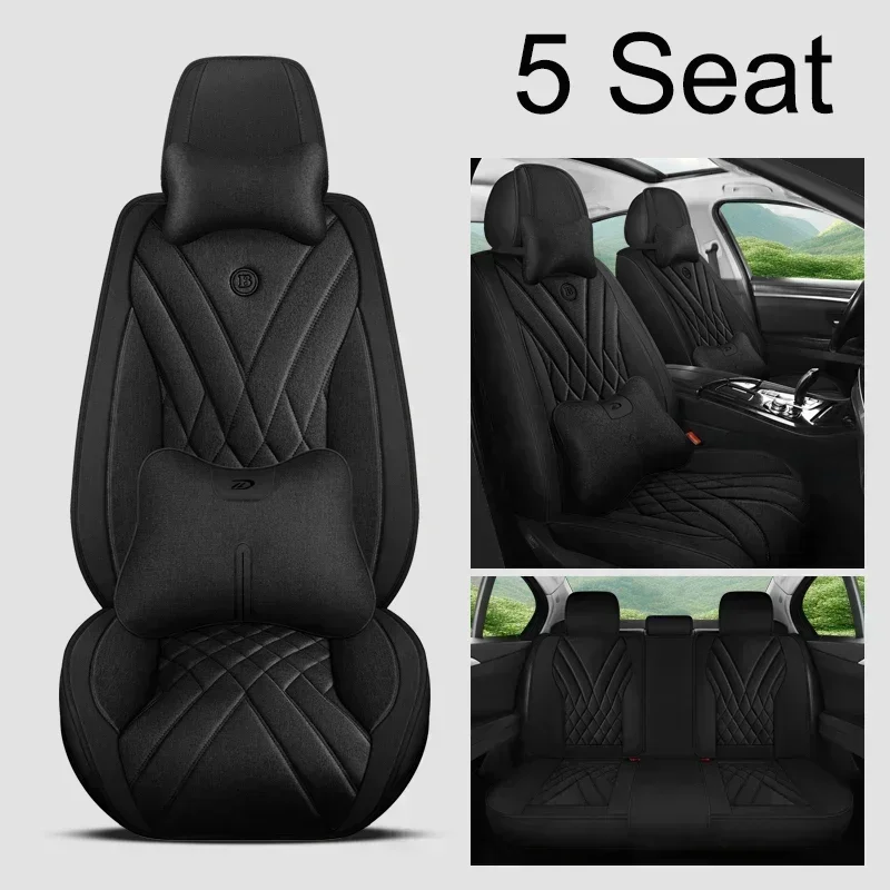 Universal Style Full Coverage Flax Car Seat Cover for Mercedes GLA CLA CLS GLC GLE GLK GLS CLK SLC SL ML GL Car Accessories