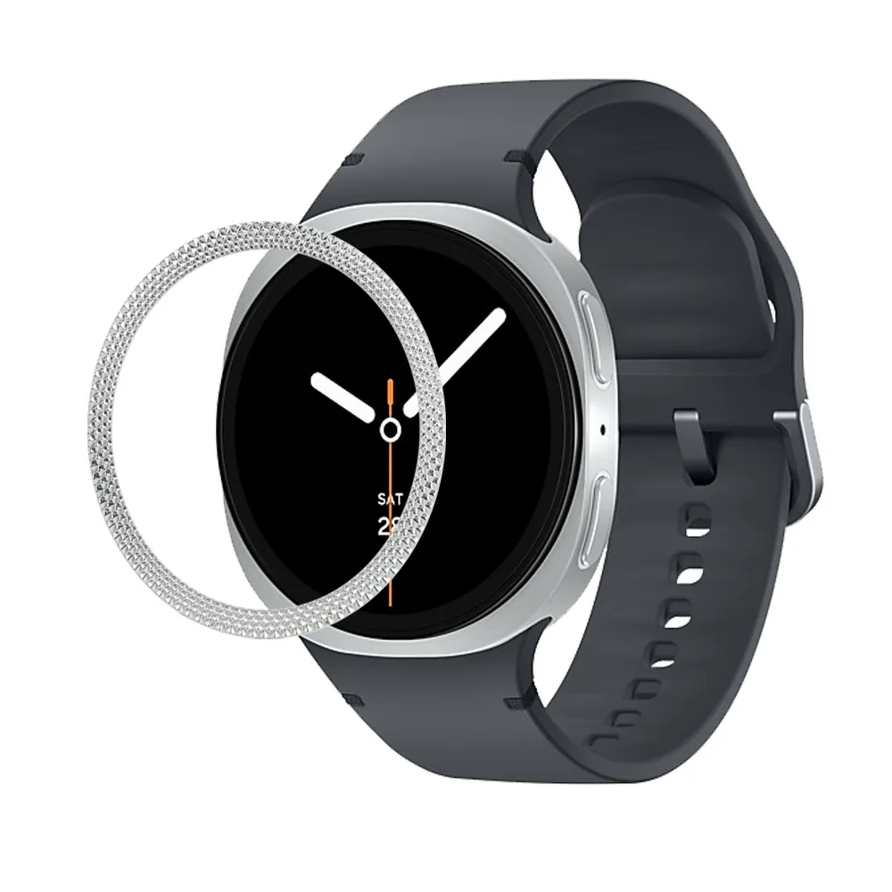 Lunetta in metallo per Samsung Galaxy Watch 8 7 6 5 4 Series Custodia protettiva adesiva per Galaxy 40MM 44MM Anello paraurti