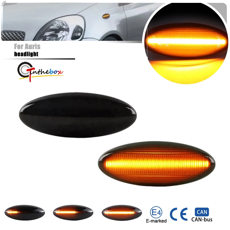 Energy Saving Dynamic LED Turn Signal Lamp Side Marker Light For Toyota Yaris RAV4 2005 2006 2007 2008 2009 Auris COROLLA