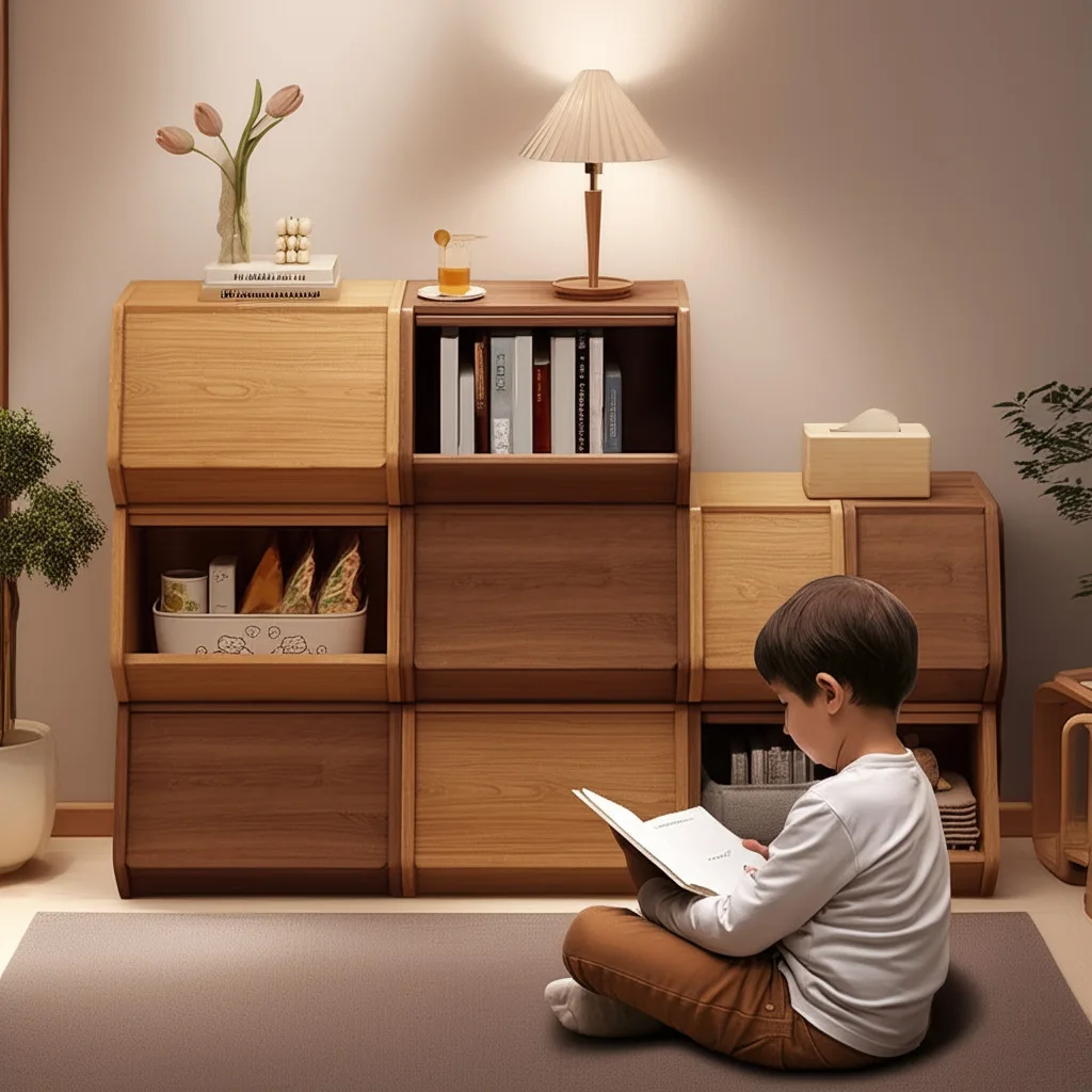Locker Living Room Sofa Side Cabinet Bedroom Snack Toy Storage Organizing Cabinet