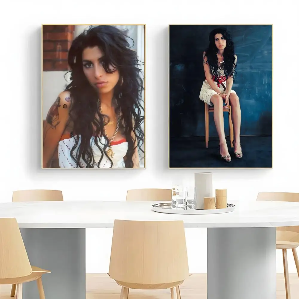 1 قطعة B-الجمال امرأة المغني ايمي WinehouseS ملصق جدار الفن طباعة ملصق ديكور جدارية ديكور المنزل هدية غير المؤطرة