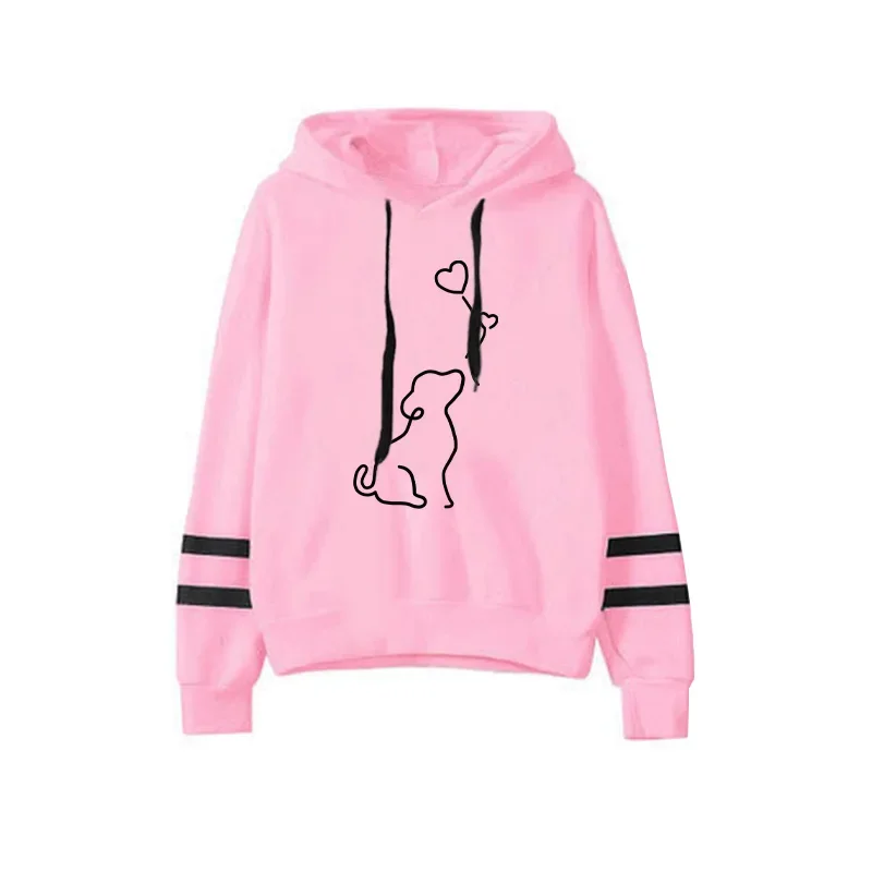 2026 Bestseller Damen-Trainingsanzug mit Kapuzenpullover, Schwarze Jogginghose, Urban Casual Mode Sportbekleidung, Niedliches Muster Hoodie-Jogger-Set – Detail 16