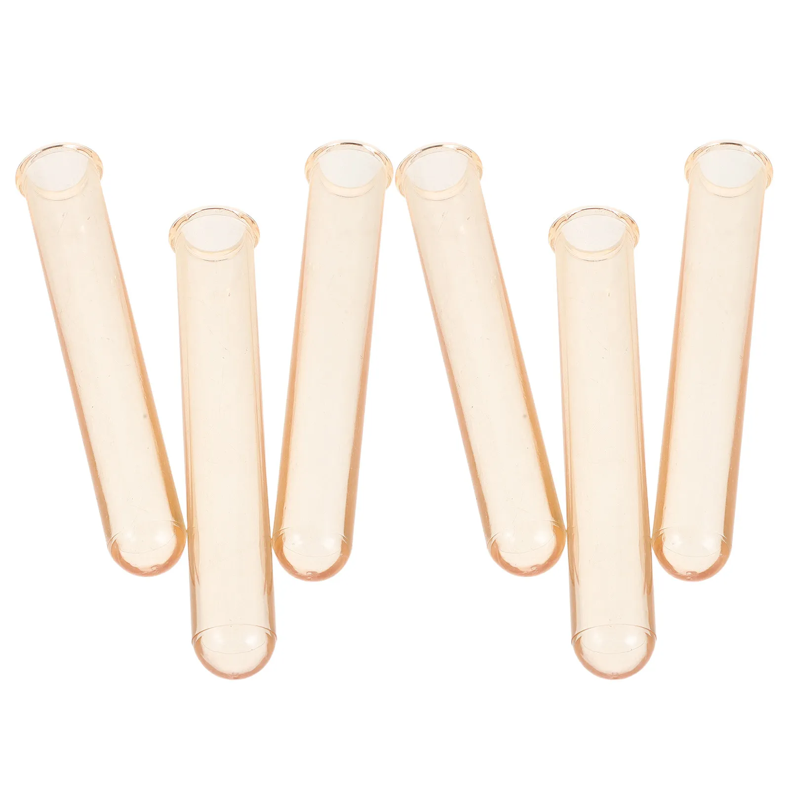 6Pcs Hydroponic Flower Vase Test Tubes Transparent Plastic 12Cm Propagation Station Desktop Planter Floral Tube Holder Home