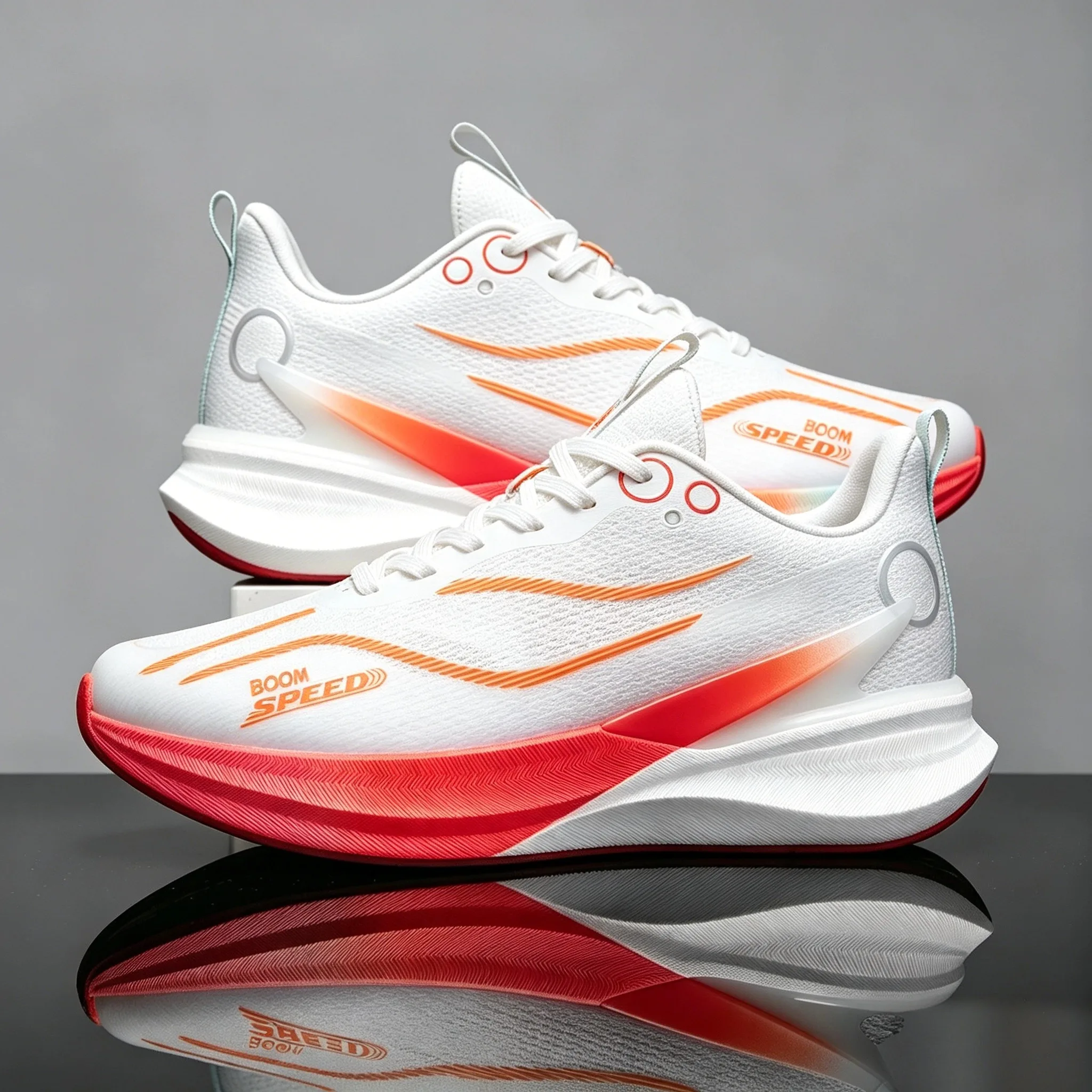 Popular Running Shoes for Teenagers, Carbon Plate Technology Sports Shoes, Non-Slip Tpr Sole, Shock-Absorbing, Wear-Resistant, Lightweight Outdoor Men's Running Shoes