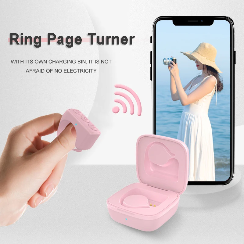 Multifunction Remote Page Turner TikTok Bluetooth Page Turner Scroller Remote for Camera Shutter Remote Control for iOS Android