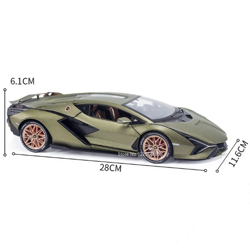 1/18 Lanbor SINA Sports Toy Car Model Alloy Diecasts Simulation Scale Metal Model Car with Sound Light Toy for Kid Souvenir Gift