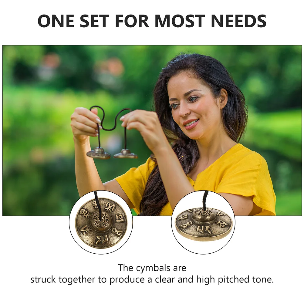 

Brass Bell Cymbal Unique Instruments Yoga Percussion Cotton Metal Bells Hand Held Cymbals Baby