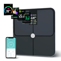 Digital Body Fat Scales, Human Body Scale, Smart TFT Color Screen, Heart Rate, Precise and Professional Smart body Weight Scale