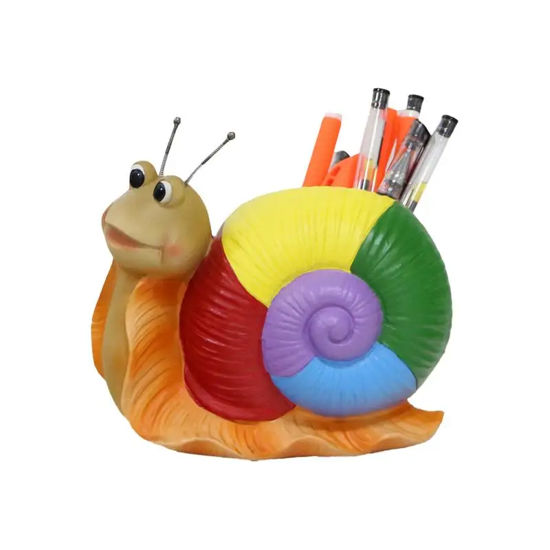 

Милые горшки для растений, дизайн в форме улитки, цветок, контейнер из смолы, держатель для ручек, милый садовый горшок для растений для внутреннего и наружного сада, балкона