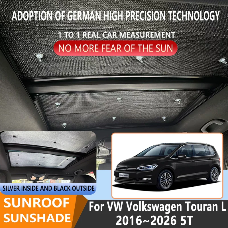 Sonnenschutz-Dachblende für VW Volkswagen Touran L 2023 2016~2026 – UV-Schutz für Panoramadach und Fenster