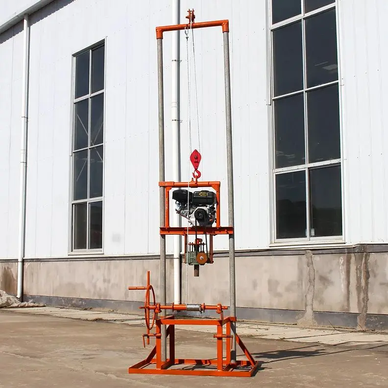 

Индивидуальная буровая установка для водяных скважин на бензине/дизеле, 80 м, портативная, мини, ручная, легкая, для бурения скважин, горячая продажа