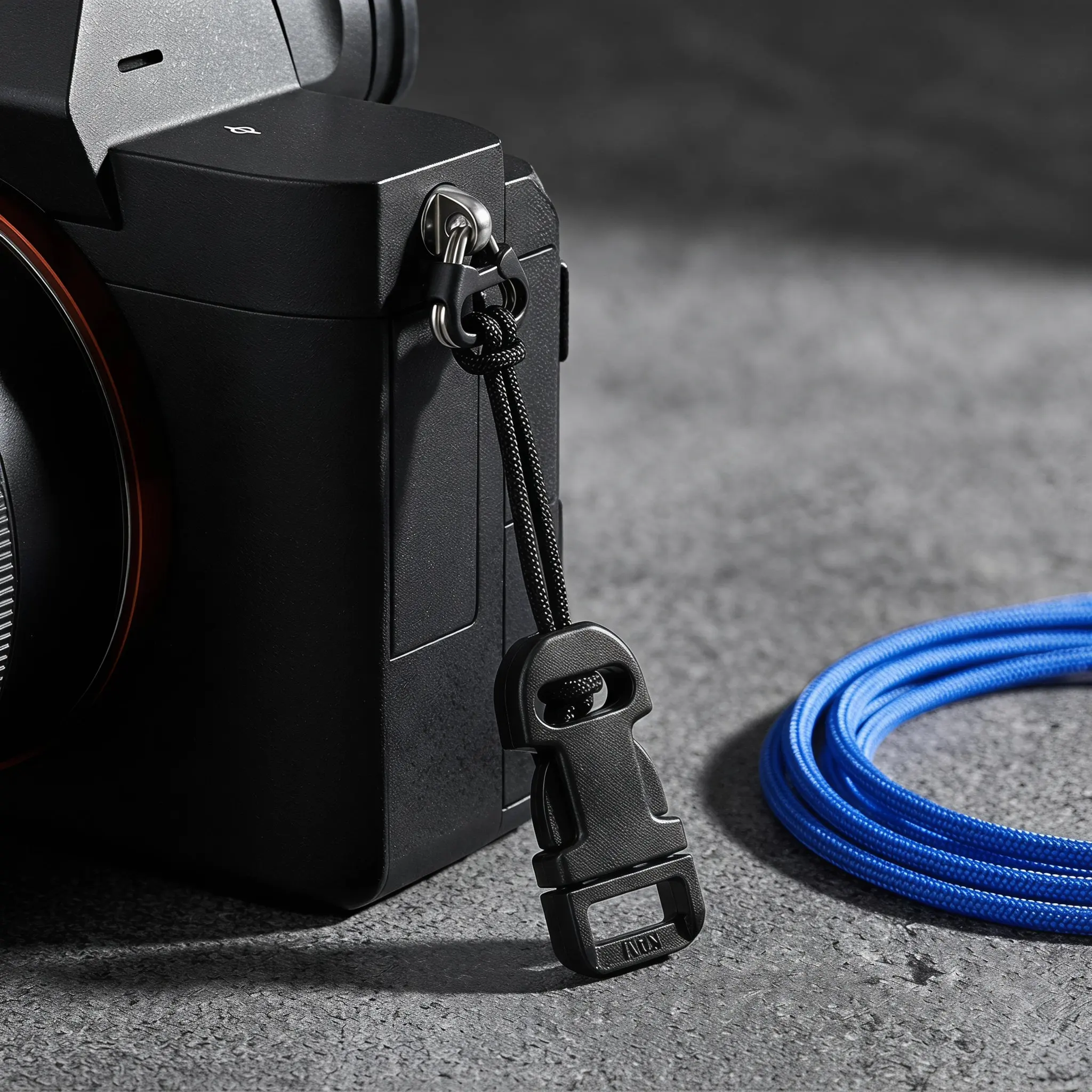 10Pcs Camera Quick Release Connector Set - Qd Loop Buckle for Camera Strap Neck Lanyard 1.3mm Nylon Loop Easy Install No Tools