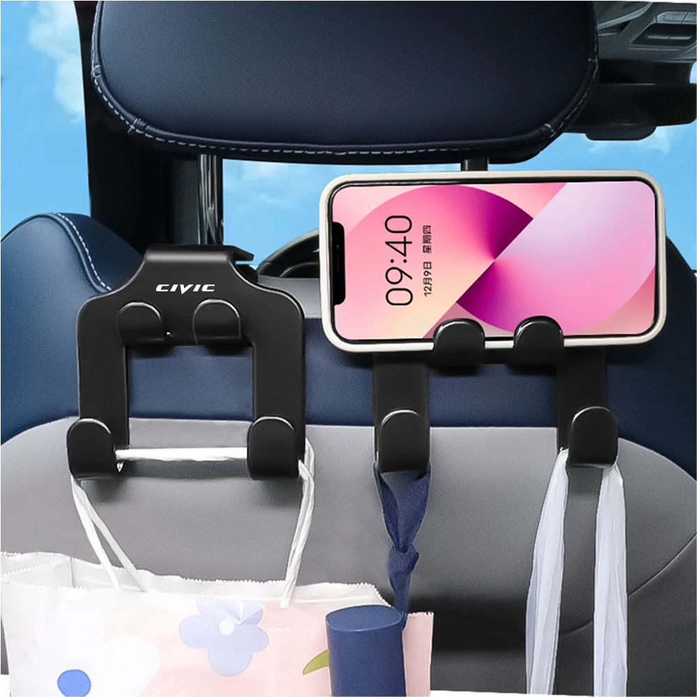 Car Seat Back Hook Organizer Holder Car Storage Hanging Clips For Honda Mugen Accord Civic Vezel CRV Jazz City HRV Insight