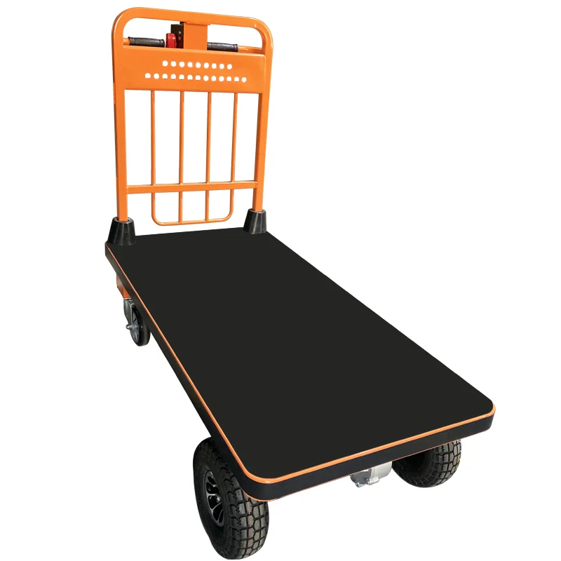 Custom Powered Hand Cart Trolley Heavy Duty Warehouse Electric Platform Trolley