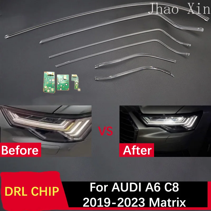 

Car Daytime Light Circuit Board White Light for Audi A6 C8 2019-2023 Matrix Car Headlight DRL CHIP Guide Strip Angel Eye Ballast