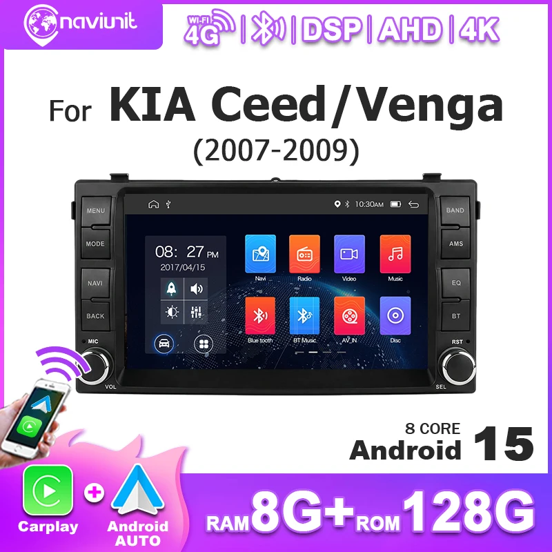 7" Brezžični CarPlay avtoradio za Kia s GPS in Bluetooth