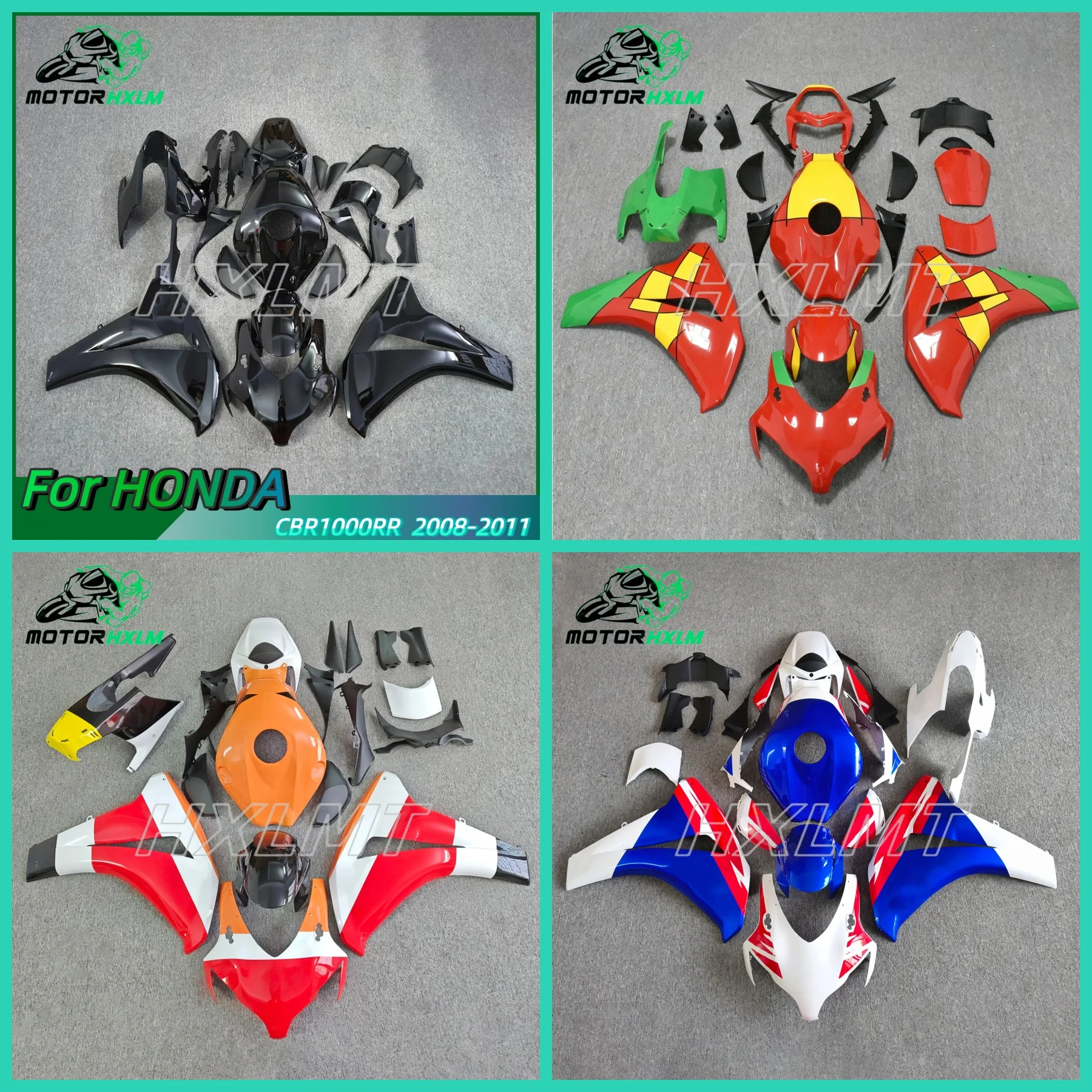 Blue Red Printing Motorcycle Full Fairing Kit For Honda CBR1000RR 2008 2009 2010 2011 Injection CBR1000 RR Bodywork Cowling