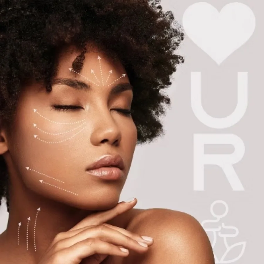 Face and Neck Light Stick - Red and blue LED light therapy combined with vibration, heat and microcurrent stimulation